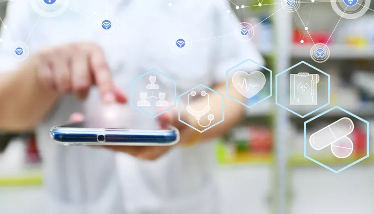 iStock Image of person tapping on a tablet