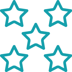 graphic of 5 stars