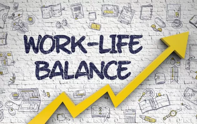 Photo of a message saying "Work-life balance"